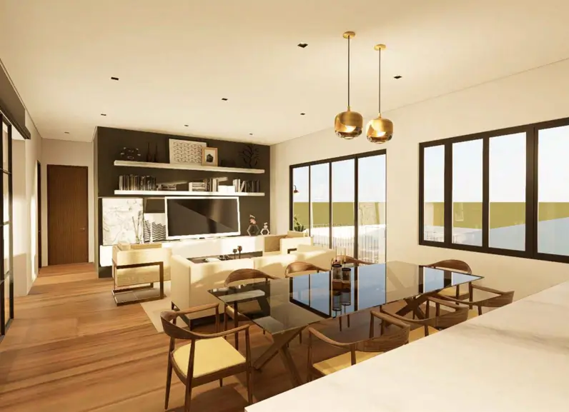 Open Concept Living and Dining Room