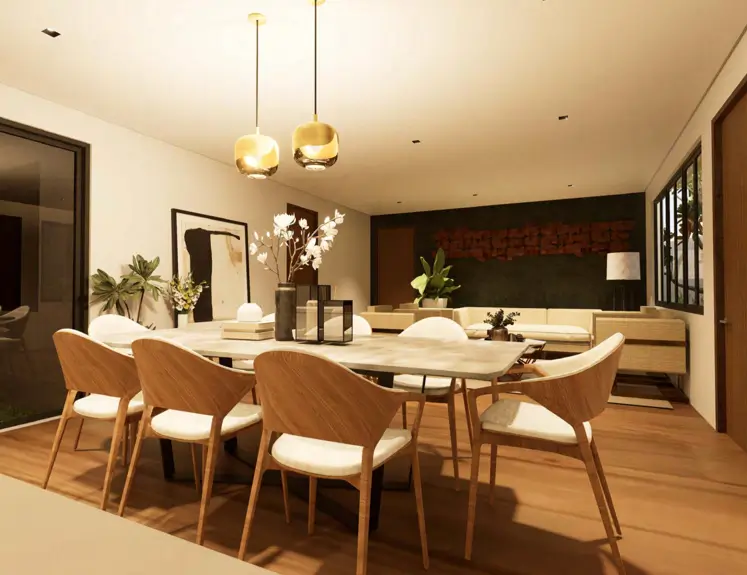 Modern Minimalist Dining Table Setup