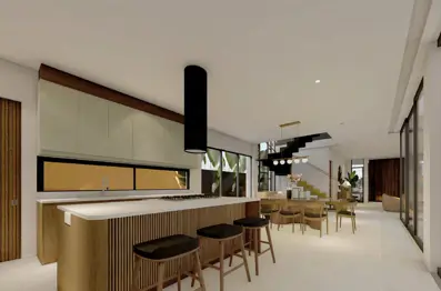 Modern Minimalist Kitchen and Dining Concept
